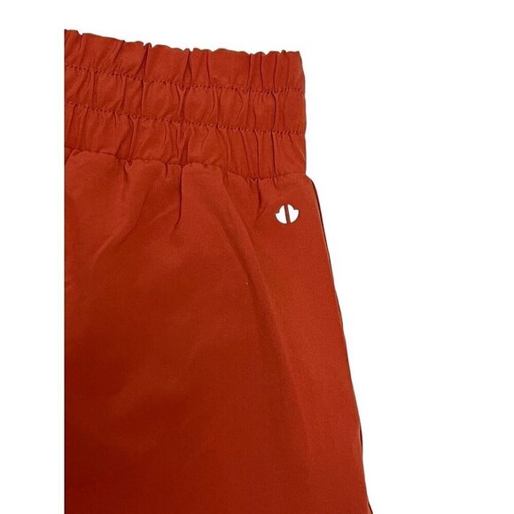 Thrive Societe High Rise Athletic Shorts Size M Burnt Orange Zip Pockets Running - Picture 16 of 16